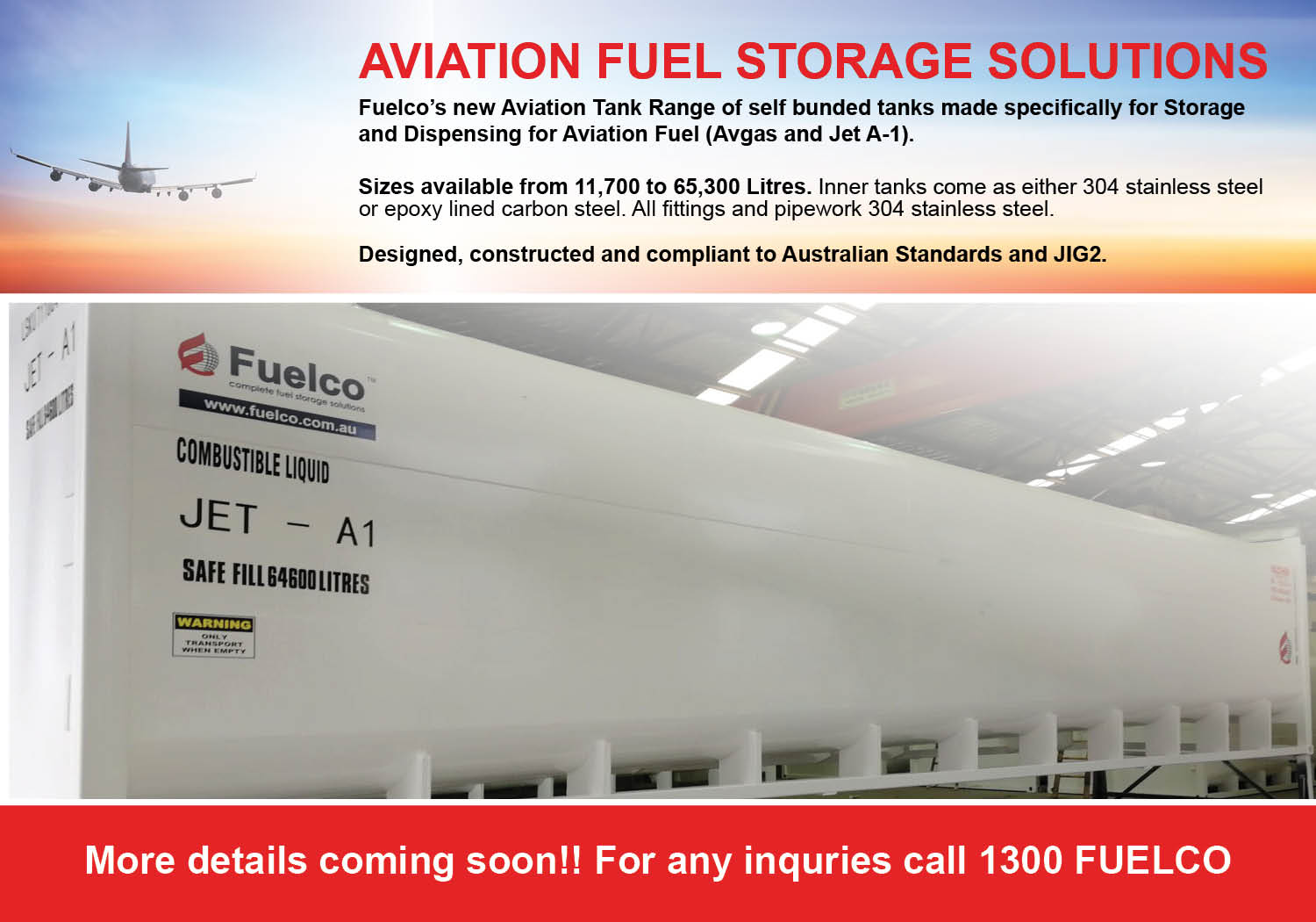 Read more about the article Fuelco’s new Aviation Tank Range of self bunded tanks